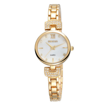 Alloy chain bracelet wrist watch gold plated , golden watch for men or women